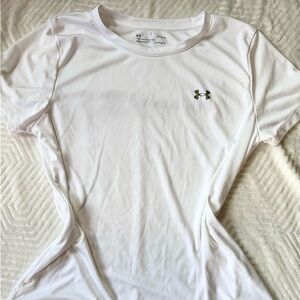 Under Armour White Performance Athletic Tee